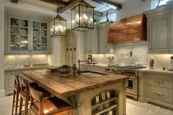 Copper hood in Kitchen