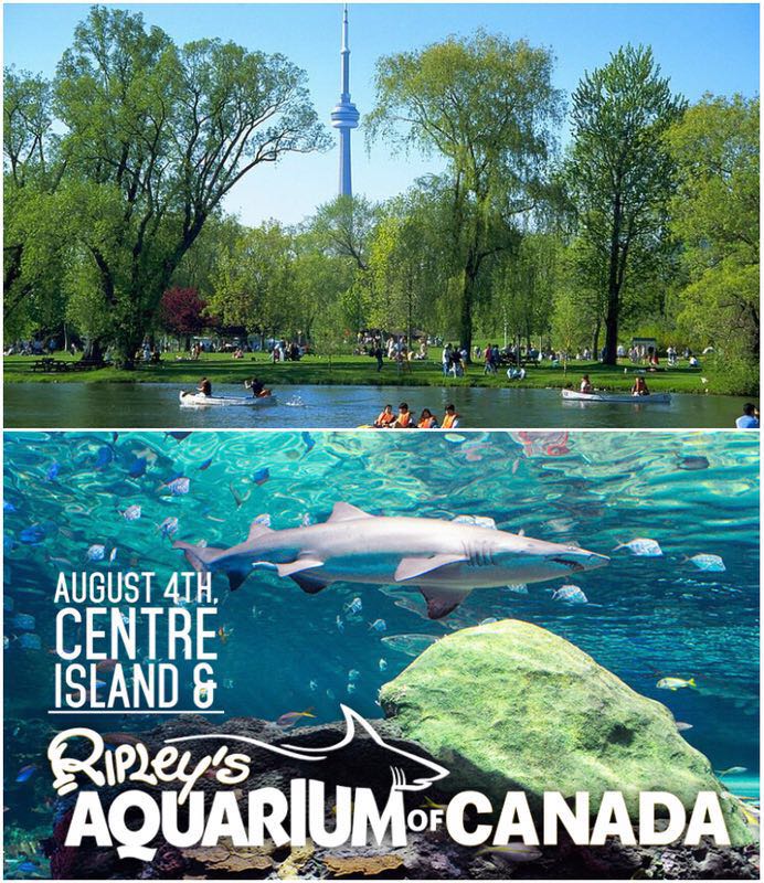 centre island and aquarium