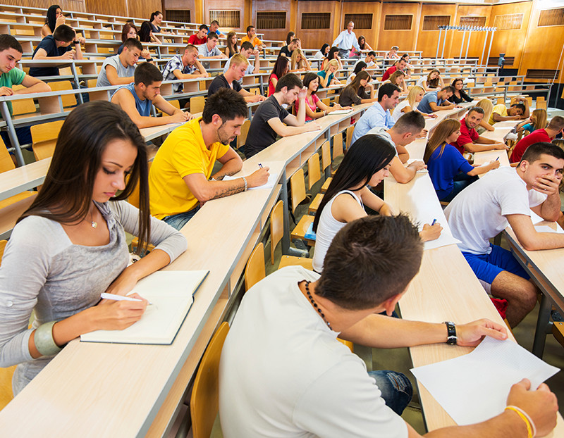 students in class